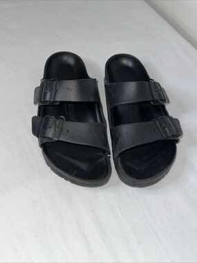 Birkenstock Arizona EVA Black Two-Strap Slide Sandals